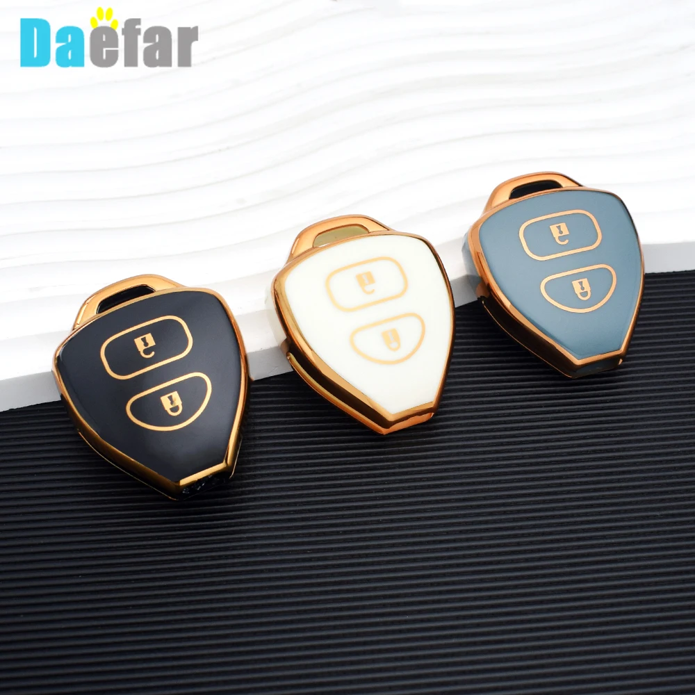 

2 Buttons TPU Car Key Case Cover for Toyota Camry Rav4 Ractis Auris HiLux Reiz Yaris Vitz Vios Corolla Fortuner Prado Verso Fob