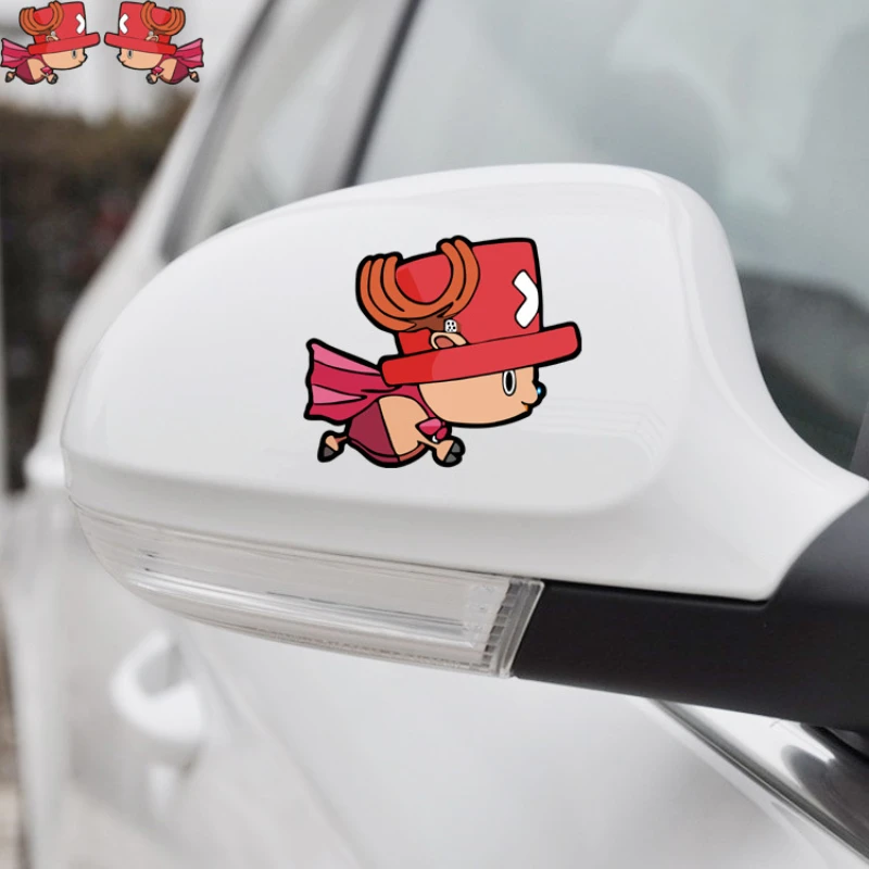 ONE PIECE Reflective Anime Stickers Monkey D. Luffy Car Window Glass Decorative Stickers Helmet Stickers Children\'s Toys Gifts