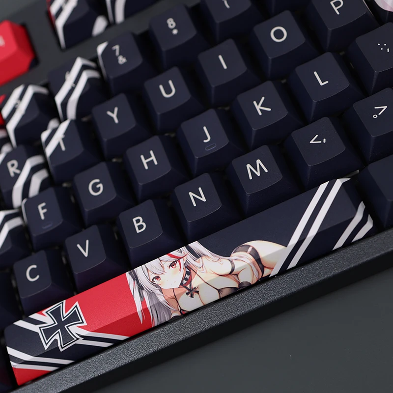 108 keys/set  azur jízdní pruh prinz eugen  anime herní děvče nestandartní PBT klíčenka třešeň profilu pro MX spínač DIY mechanická klávesnice