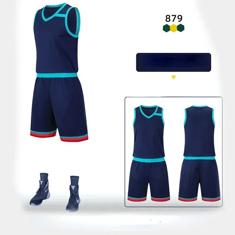 Student Sports Game Jerseys League Team New Basketball Suit Set Male Sweat Absorbent Breathable Clothes