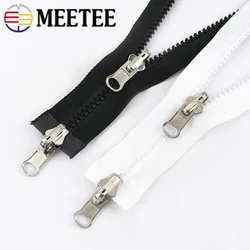65-150cm 5# Resin Zippers Double Sided Metal Slider Pull Open End Zip for Coat Down Jacket Clothes Tent DIY Sewing Accessories