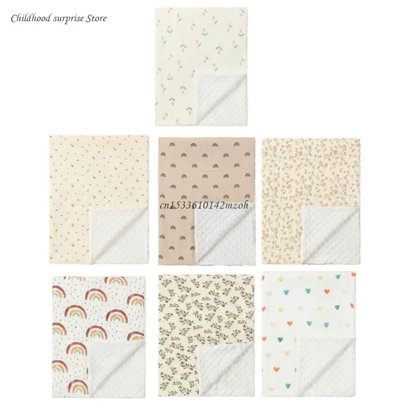 

Unisex Baby Blanket Cotton Blanket with Dotted Backing Perfect Gift for Newborns Dropship