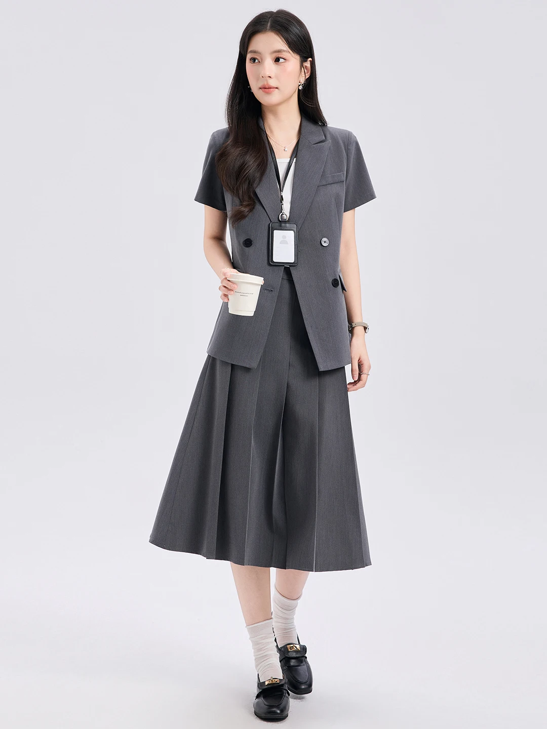 Short Sleeve Business Suit Women's Formal Summer Thin Graduation Defense Interview Set Commute Professional Western Coat