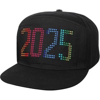Programmable DIY Bluetooth Hat LED Display Curve Decorative Fabric Party Evening Glowing Hat Atmosphere Christmas
