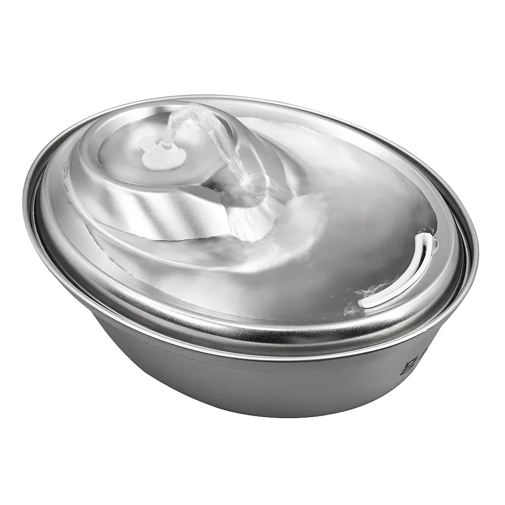 

3L Eco-Friendly Stainless Steel Automatic Rechargeable Pet Water Fountain with Replaceable Filter for Cats & Dogs