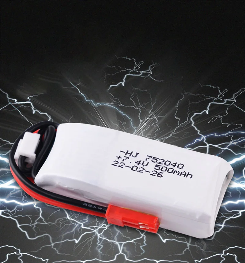 HJ 2S 7.4V 500mah Lipo Battery For Radiolink A560 Fixed Wing Rc Car RC Toys Model aircraft Parts 35C 7.4V Battery