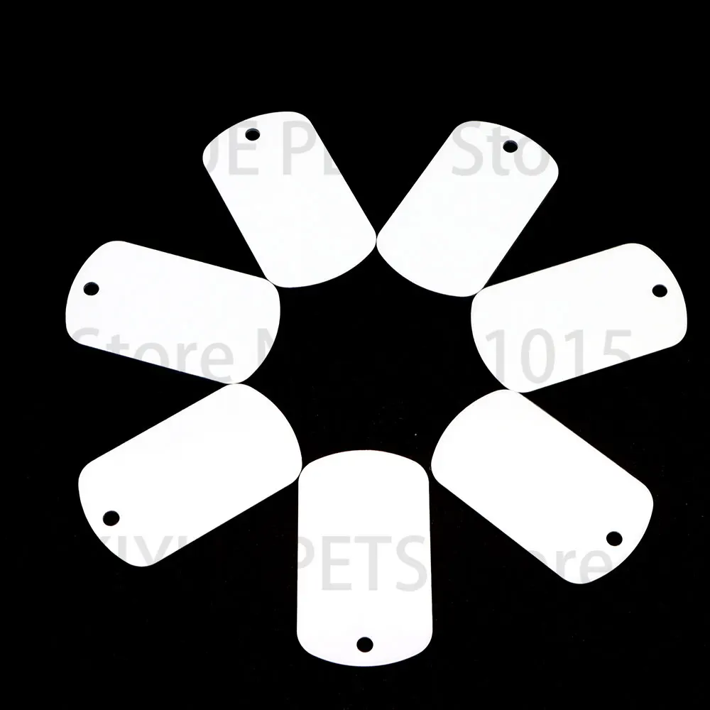 100PCS  Aluminum Tag Pet Sublimation Pendants Personalized picture Transfer Printing Custom Cat Pendant  Keyrings Accessories