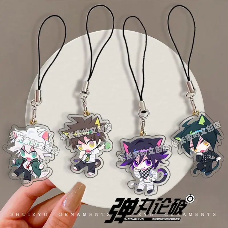 Anime Dangan ronpa Komaeda Nagito Telefon Seil Kette Cosplay Rucksack Ornament Anhänger Geburtstags geschenke Jungen Mädchen