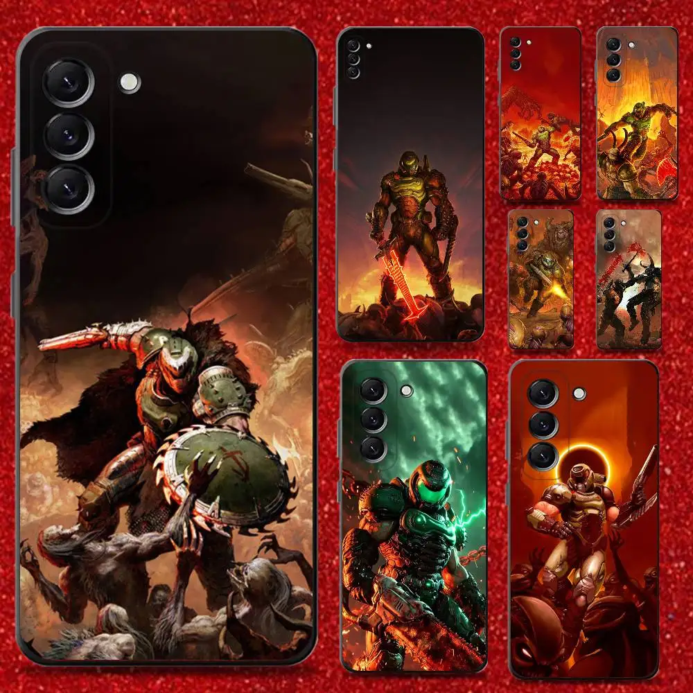 

G-Game D-Dooms Phone Case For Samsung Galaxy A13,A21s,A22,A31,A32,A52,A53,A71,A80,Soft Black Shell