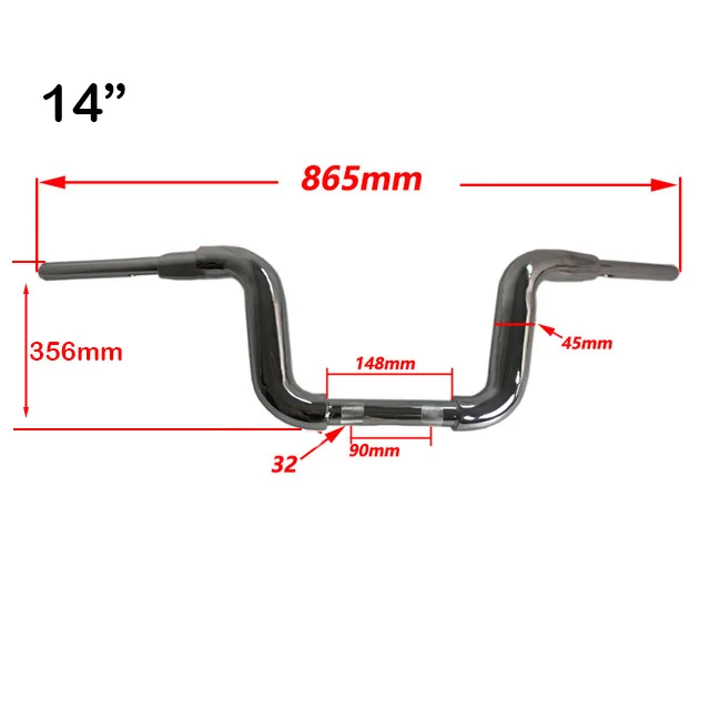 Motorfiets 45mm APE Hanger Stuur 10"12"14" Rise voor Harley 883 1200 Road King Fat Boy Dana Street Fighter
