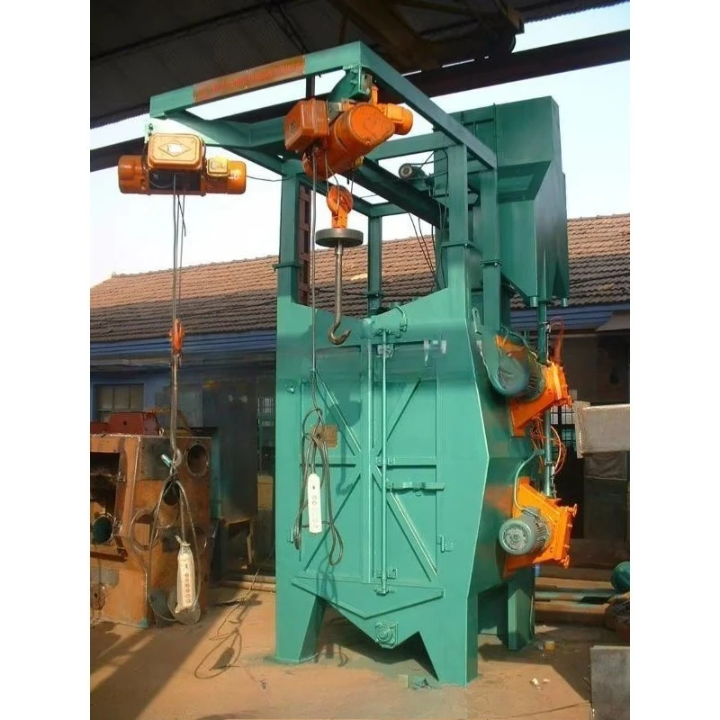 Customized Rotating Hook Shot Blasting System for Large Impeller Blower Wheel Cleaning Customized Industrial Hook Shot Blaster