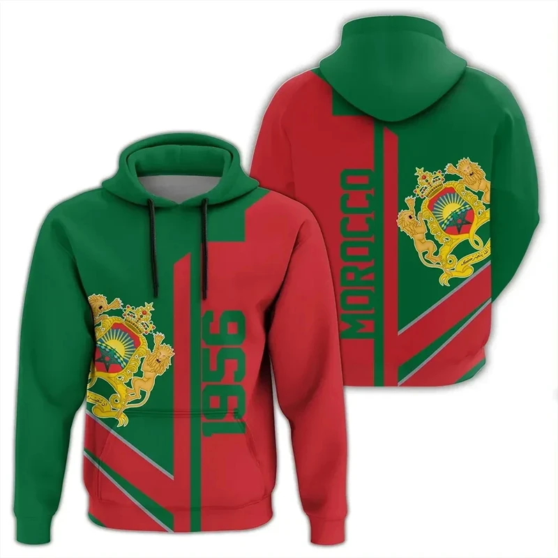 New Africa Country Morocco Tribel Culture Tattoo Hoodies For Men Retro Tracksuit Harajuku 3D Print Men Pullover Casual Sweatwear