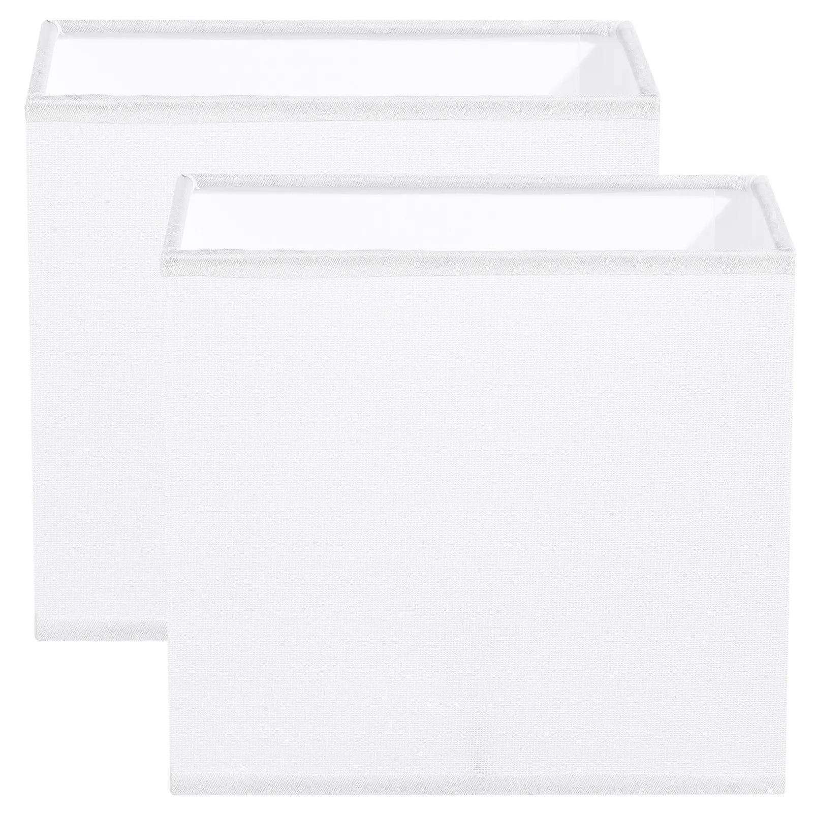 

2Pcs Fabric Lampshades Rectangular Modern Cloth Rectangular Lampshade Replacement for Table Pendant Floor Wall Lamps Bedroom