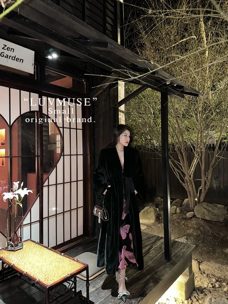 

Пальто LuvMuse Lazy Weekend из искусственного меха с эффектом норкового бархата, сохраняющее тепло, экологичное, для повседневной носки, с длинными рукавами