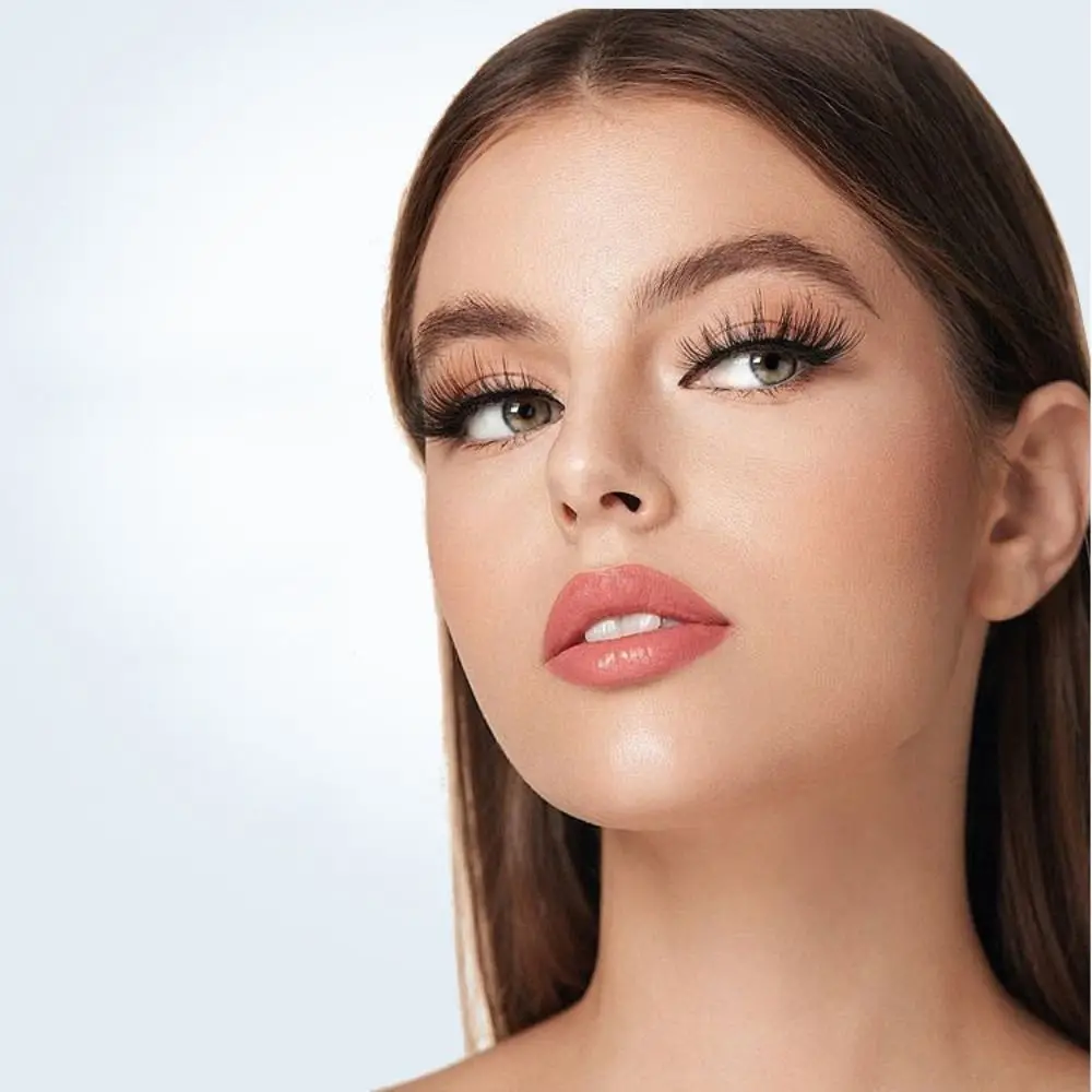 

Cat Eye Magnetic False Eyelashes Makeup Long Lasting Glue Free False Eyelashes Reusable with Mirror False Eyelash Clusters