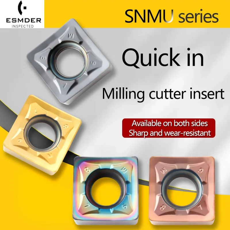 

SNMU1206QNN-M Fast Feed Milling Turning Inserts Square Double Sided CNC Hard Alloy Milling Cutter Blades For Hardened Steel
