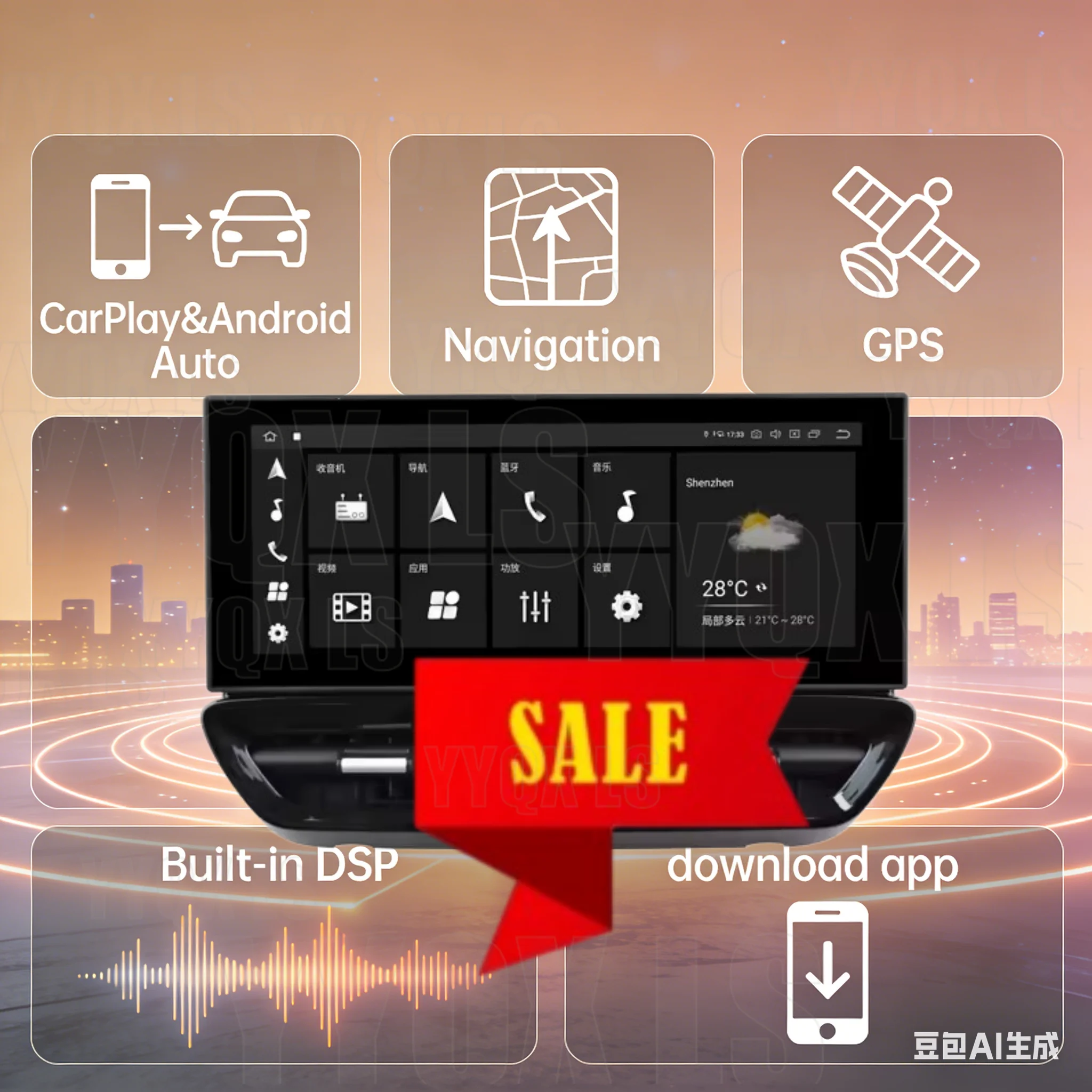 Radio Android de 12.3 Pulgadas para Porsche Cayenne 2010-2017 PCM3.1/PCM 4.0, Sistema de Reproductor Multimedia con Navegación GPS, Carplay, Radio para Auto