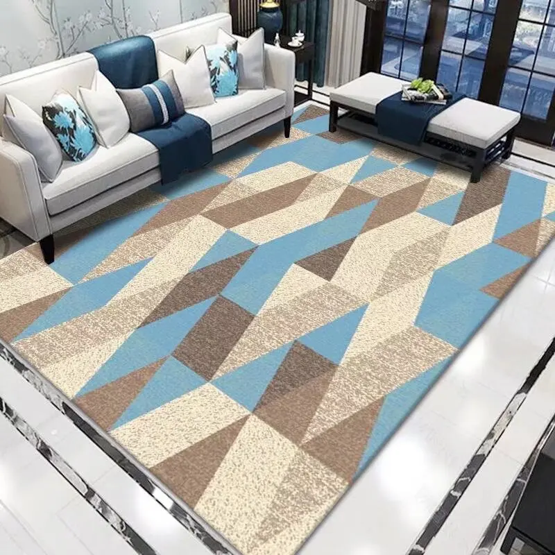 Simple Style Geometric Carpet for Living Room Modern Washable Bedroom Large Area Rugs Non-slip Easy Cleaning Coffee Tables Mat