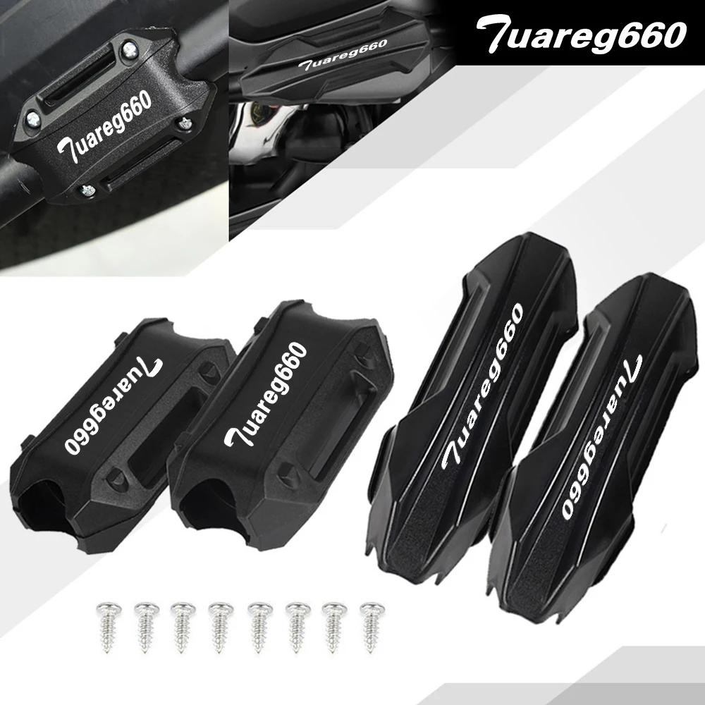 25mm Motorcycle Engine Crash Bar Protection Bumper Decorative Guard Block For Aprilia Tuareg 660 TUAREG660 2021 2022 2023 Parts 