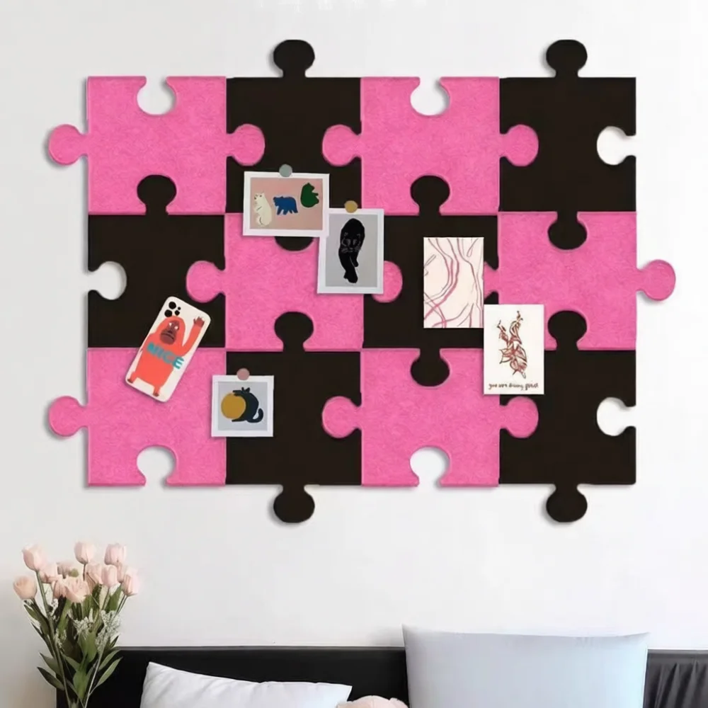 Creative Felt Wall Tiles Soundproof Decoration For Living Room Bedroom School Office Diy Photo Display Memo Notice Boards
