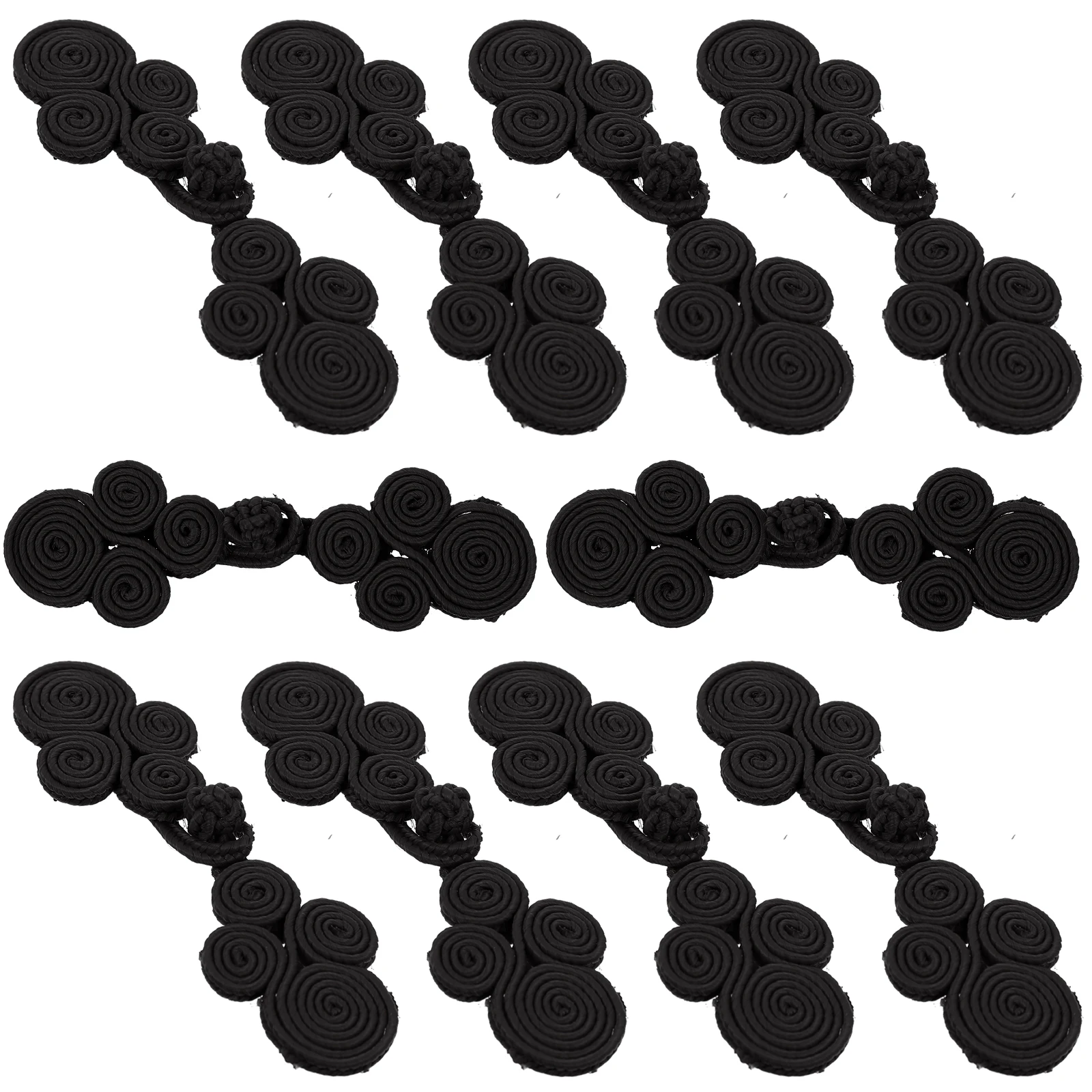 

Suit Buttons Chinese Knots Sewing Closure Black Color Versatile Diy Sewing Fastener Long Lasting Clothes DIY