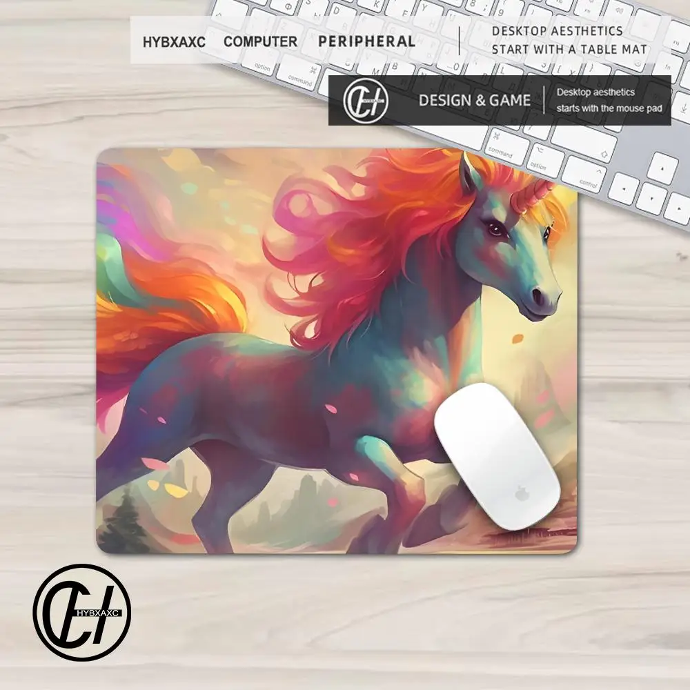 لوحة ماوس صغيرة Kawaii Rainybow Unicorn Speed للكمبيوتر الشخصي وسادات لوحة المفاتيح حصيرة مكتبية ملحقات الألعاب لوحة ماوس منزلية #5