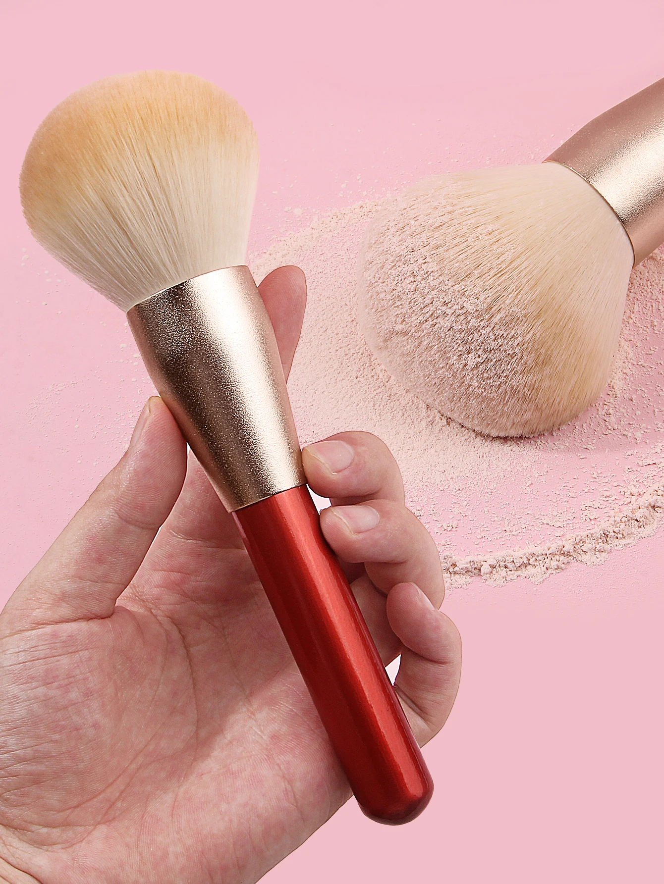 1 stks super grote poederborstel poeder blusher borstel draagbare super zachte make-up setting borstel pluizige make-up borstel beauty tool