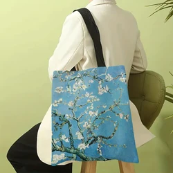 Canvas Bag The Van Gogh Series Print Canvas Bag, Lightweight Shoulder Bag, Versatile Shopper Bag, Holder Handbag