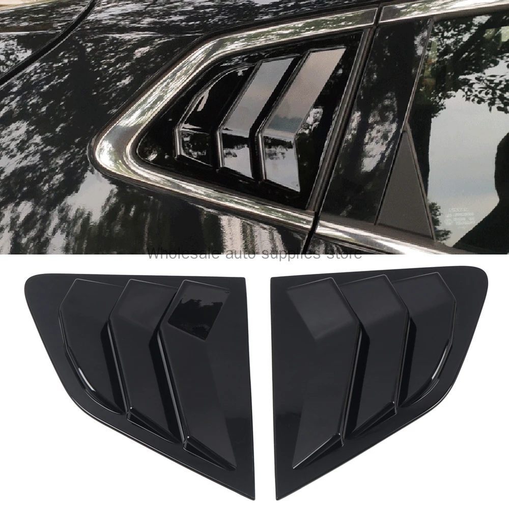 Car Accessories 2pcs Rear Window Scoop Louvers Shutters Blinds Cover Trim for Nissan Qashqai J11 2015-2020