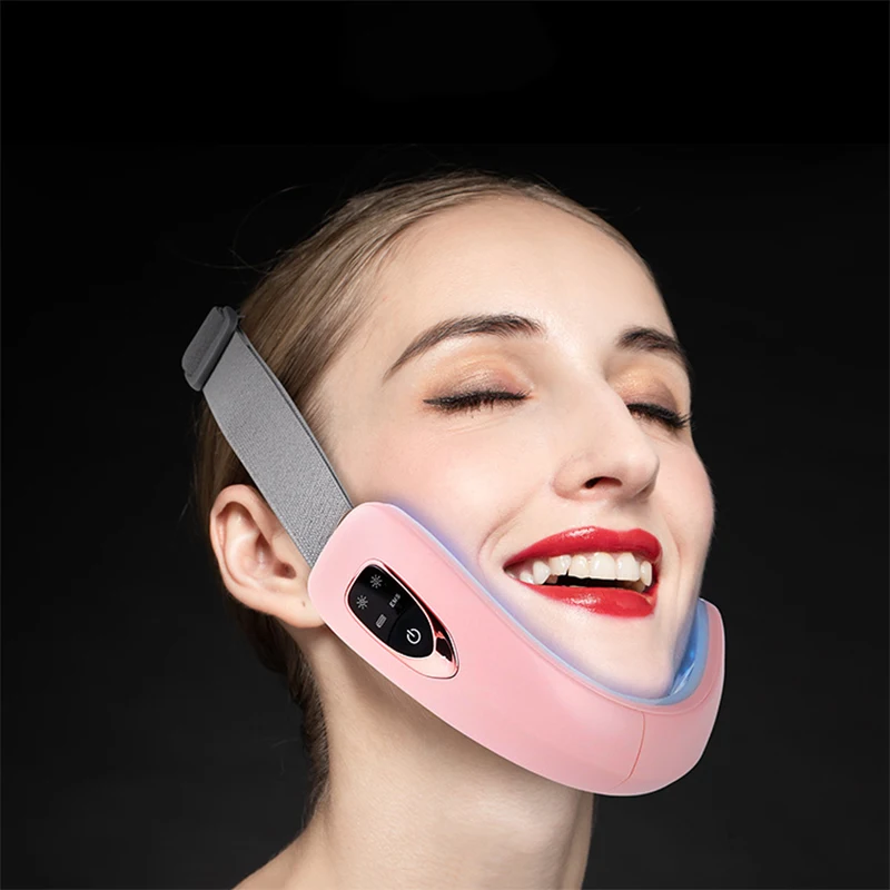 Face Lifting Machine Electric V-Face Shaping Massager Vibration Slimming Double Chin Reducer V-Line Cheek Lift Up Face Slimming