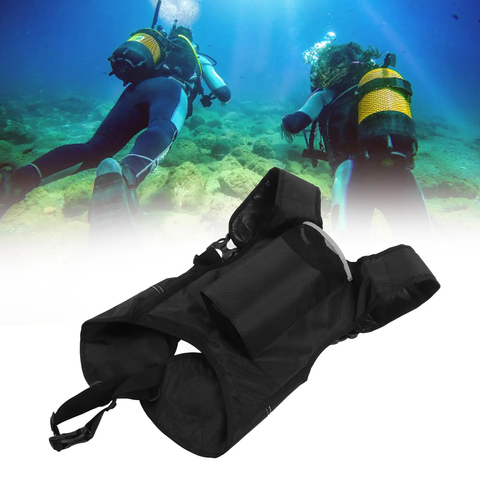 DIDEEP Scuba Tank-rugzakhouder - 2L zuurstoffles steunbeugel voor duikuitrusting en gasfles