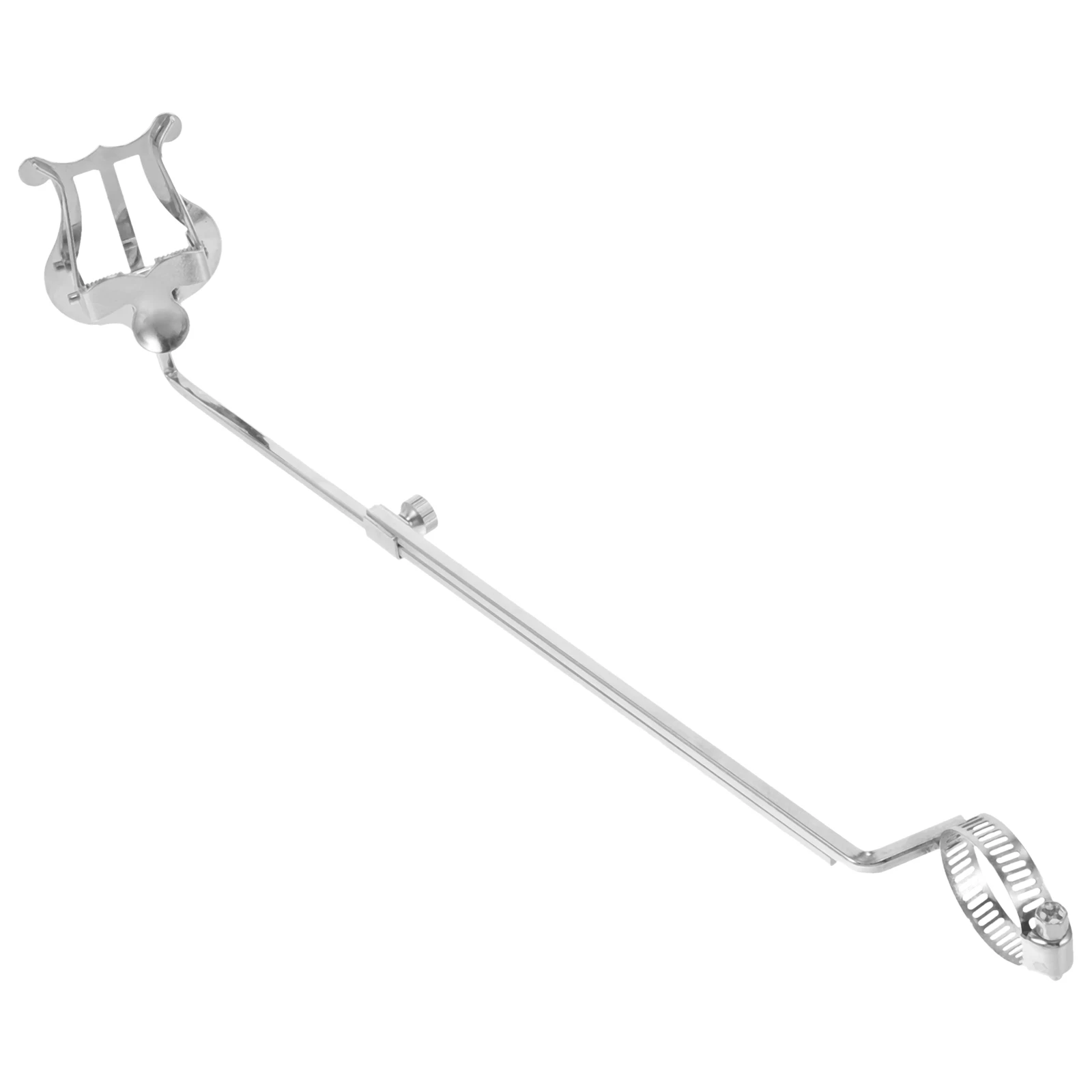 

Portable Music St for Flute Silver Adjustable Angle Sheet Holder Clarinet Trumpet Lyre Clips Metal Accessories