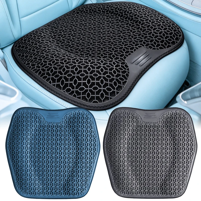 Car Gel Cushion Honeycomb Design Summer Car Gel Seat Cushion Breathable Thread Seat Pad Elastic Gel Car Seat Cushion Accessories
