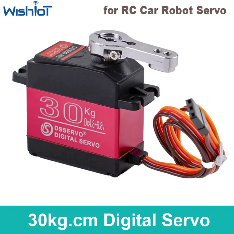 

Цифровой сервопривод 30 кг.см, большой крутящий момент, цельнометаллическая шестерня, IP66, водонепроницаемый, 180/270 градусов для 1:8, 1:10, 1:12, радиоуправляемый автомобиль, гусеничный робот