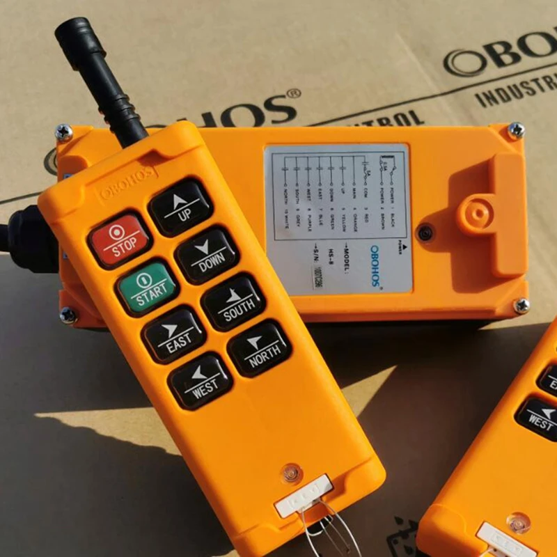 

High Quality HS-8 8keys Hoist Crane Radio Remote Control Sysem 1Transmitter+1Receiver Wireless Industrial Controller