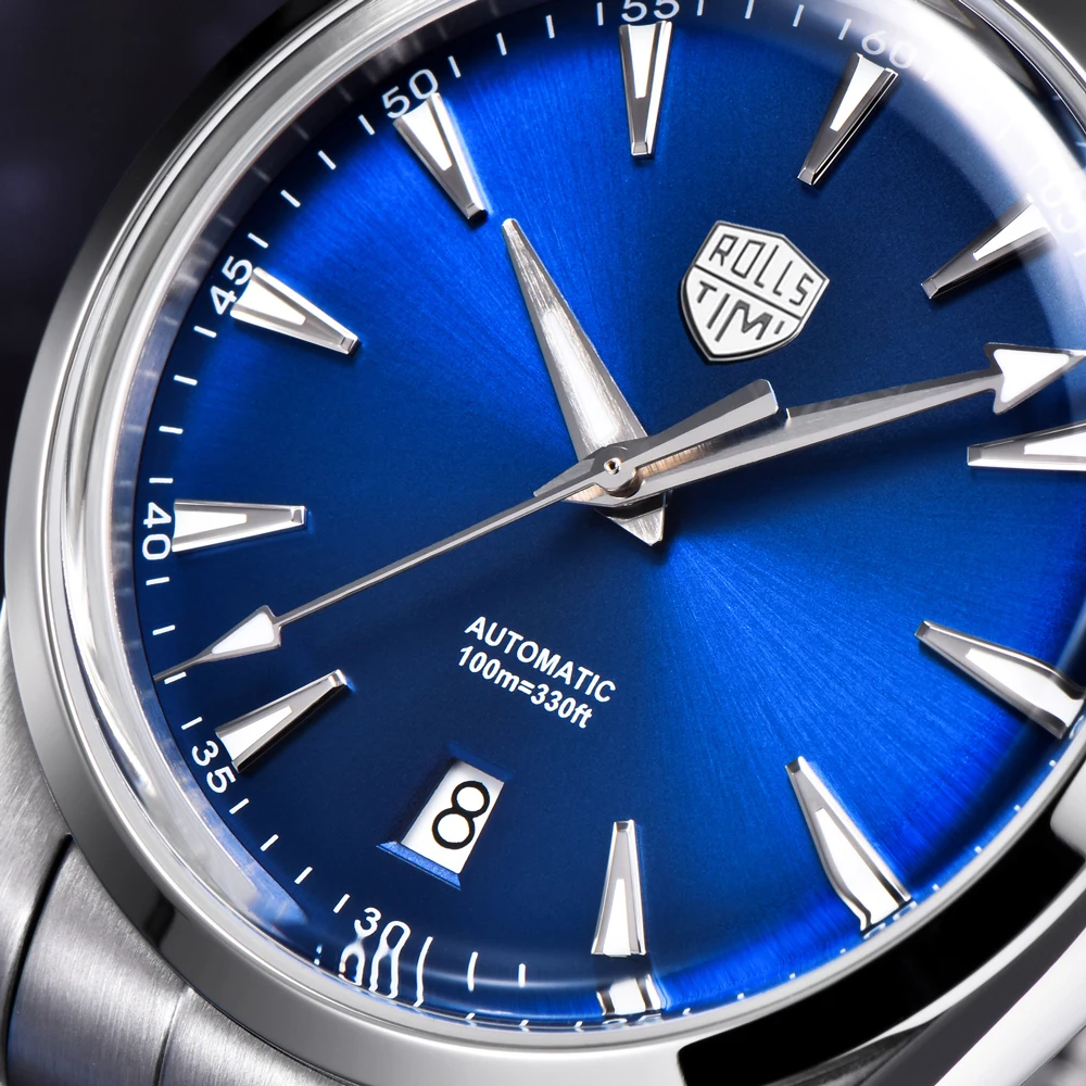 2025 Nuovo Rollstimi Texture quadrante orologio meccanico automatico di lusso per uomo NH35A movimento AR cristallo di zaffiro BGW9 orologio luminoso