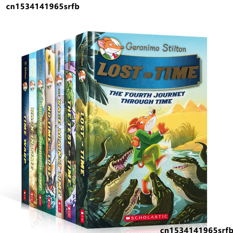 

7 Books Geronimo Stilton Journey Through Time Humor Brave Comic Fiction Parent Child Kids Story English Picture story Book