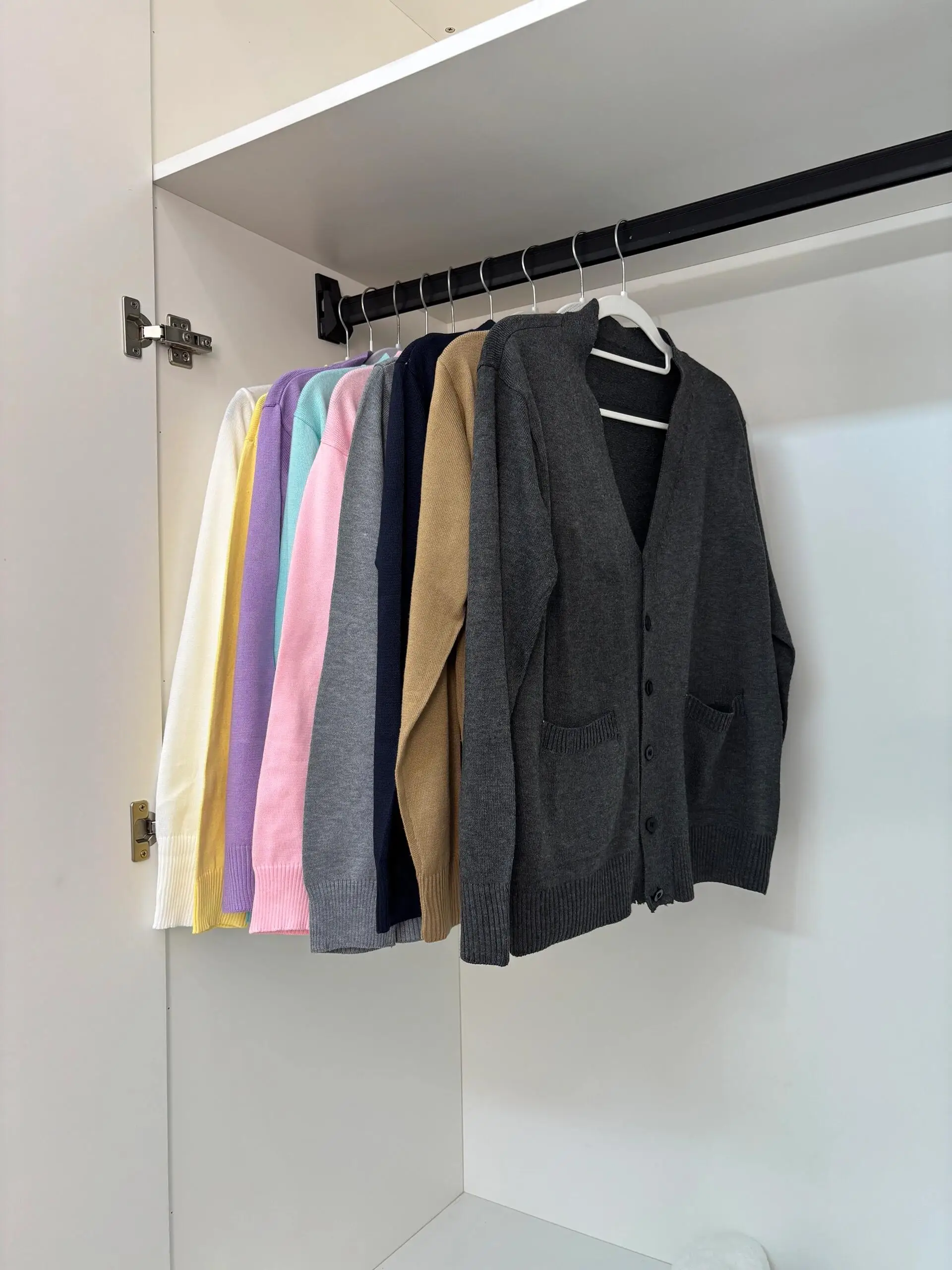 

Sweet Versatile College Sle Women's Outerwear Knitted Sweater Cardigan Autumn Winter Warmth Emitting V-Ne Long Sve