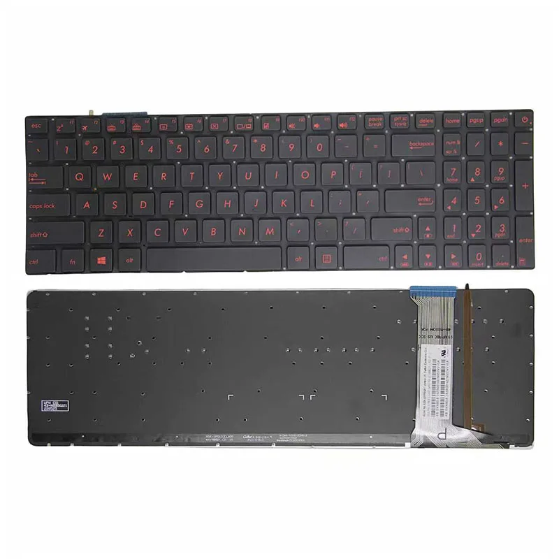 For Asus N551/552 G58 G771 GL552/551 ZX50J FX-PLUS PRO6700 US Backlight Backlit Keyboard