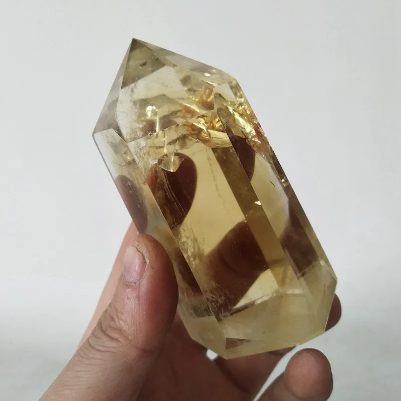 

Natural Citrine Quartz Crystal Tower Real Stone Wand Point Desk Home Room Decor Witchcraft Chakra Energy Spiritual Reiki Healing