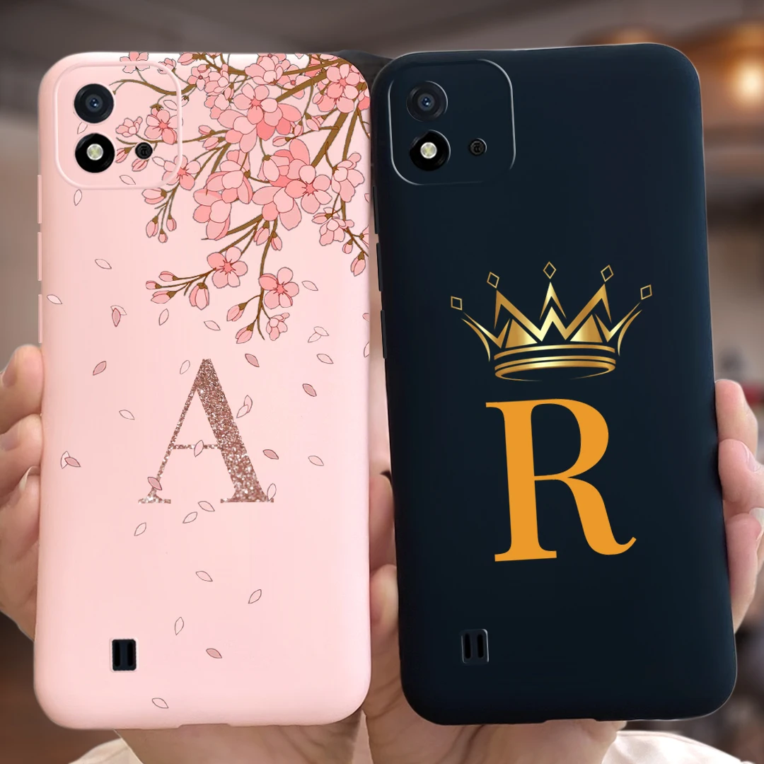 For Realme C11 2021 Case RMX3231 Luxury Letters Cover Soft Silicone Case For Realme C11 2021 Back Cover 6.52\'\' Fundas Capa Coque