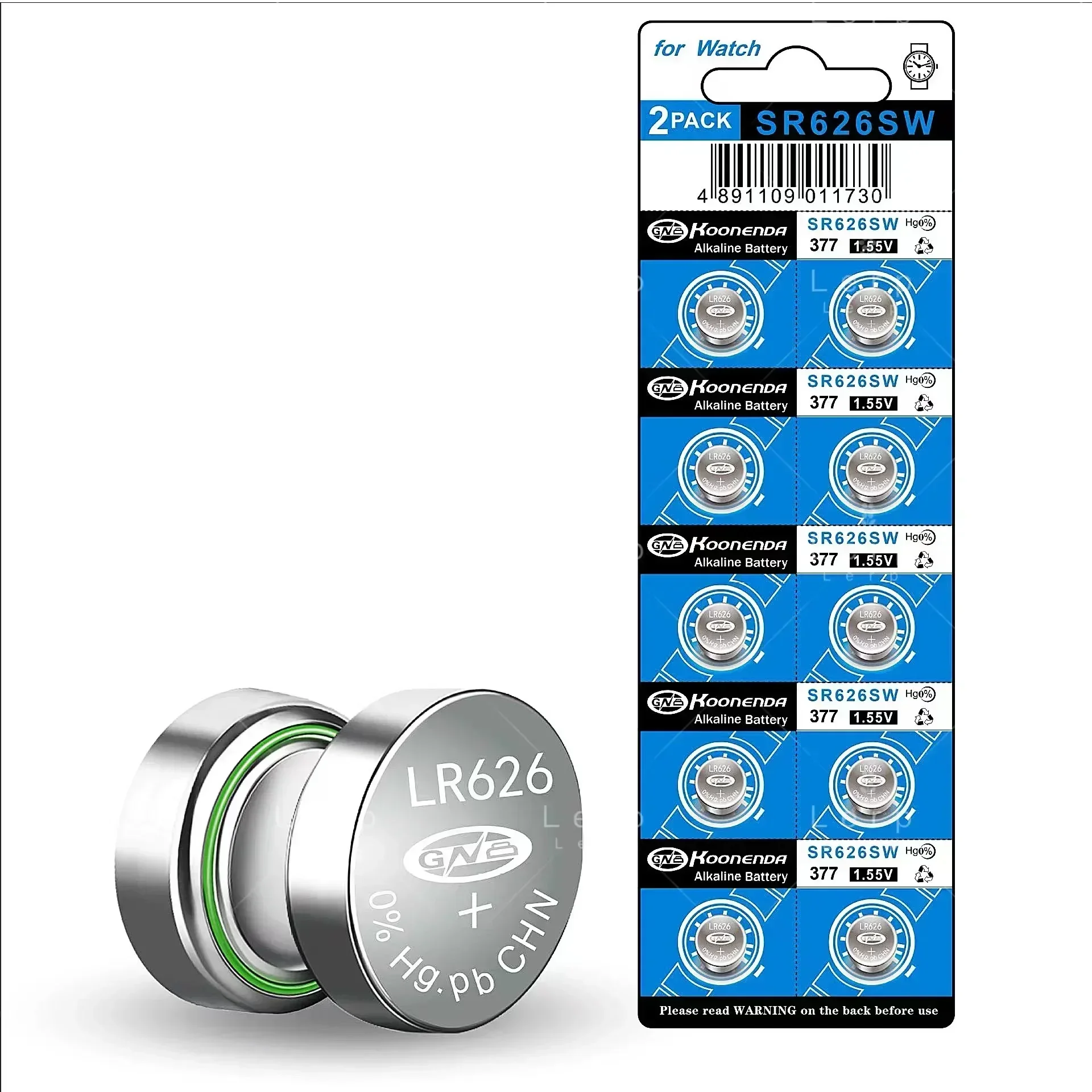 AG4-Knopfbatterie 377, Uhr LR626/SR626SW/377A, Uhrenknopfbatterie