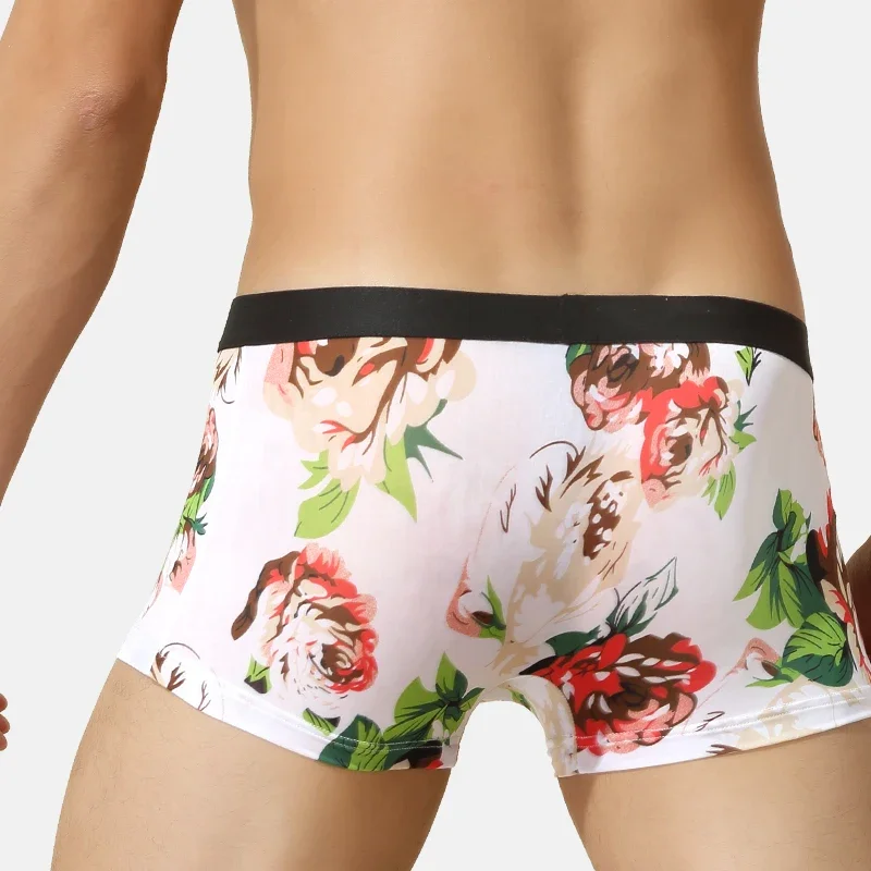 Men's underwear Men's boxers ice silk bottom shorts boxer shorts Men Modal file personality SAO summer thin breathable