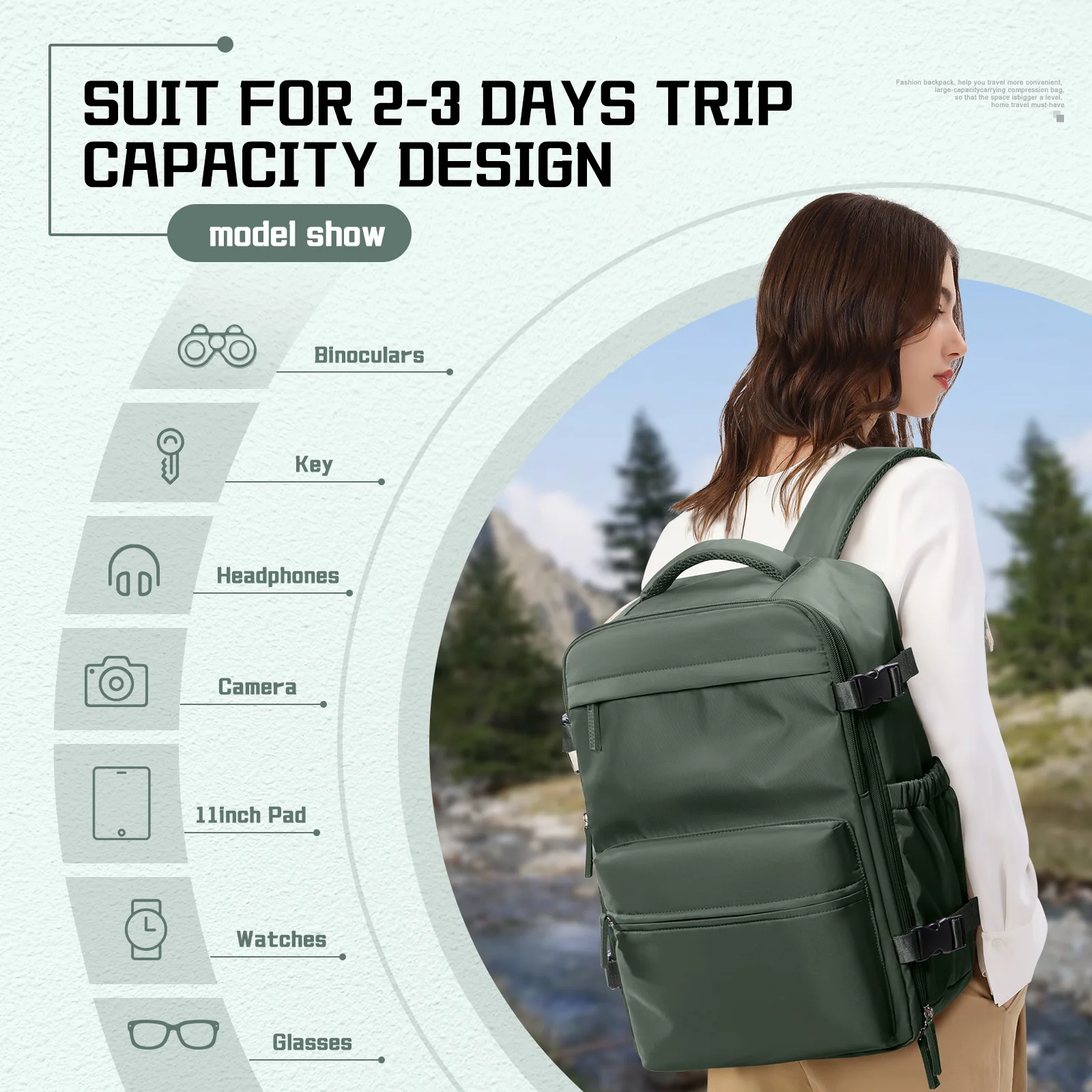 Air Vacuum Compression Backpack Business Laptop Backpack, Large Capacity Anti Theft Vacuum Travel Backpack for Women Men, Hiking