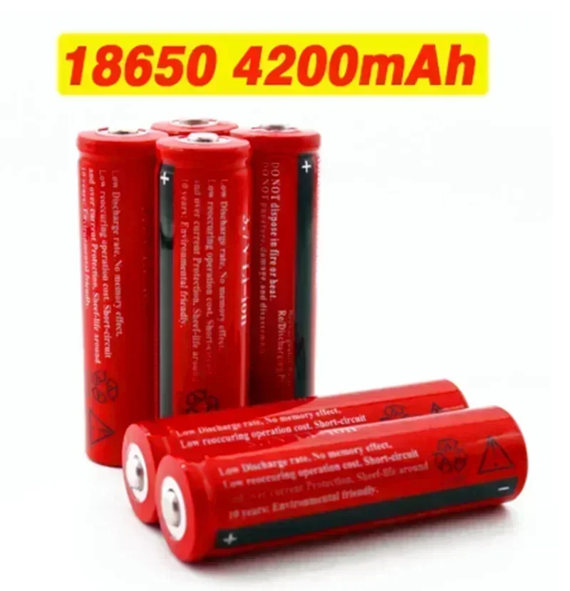 

18650 Battery 3.7 V 4200 mAh Li-ion Rechargeable Battery for LED Flashlight Rechargeable Batteries Accelerator + Free Shipping