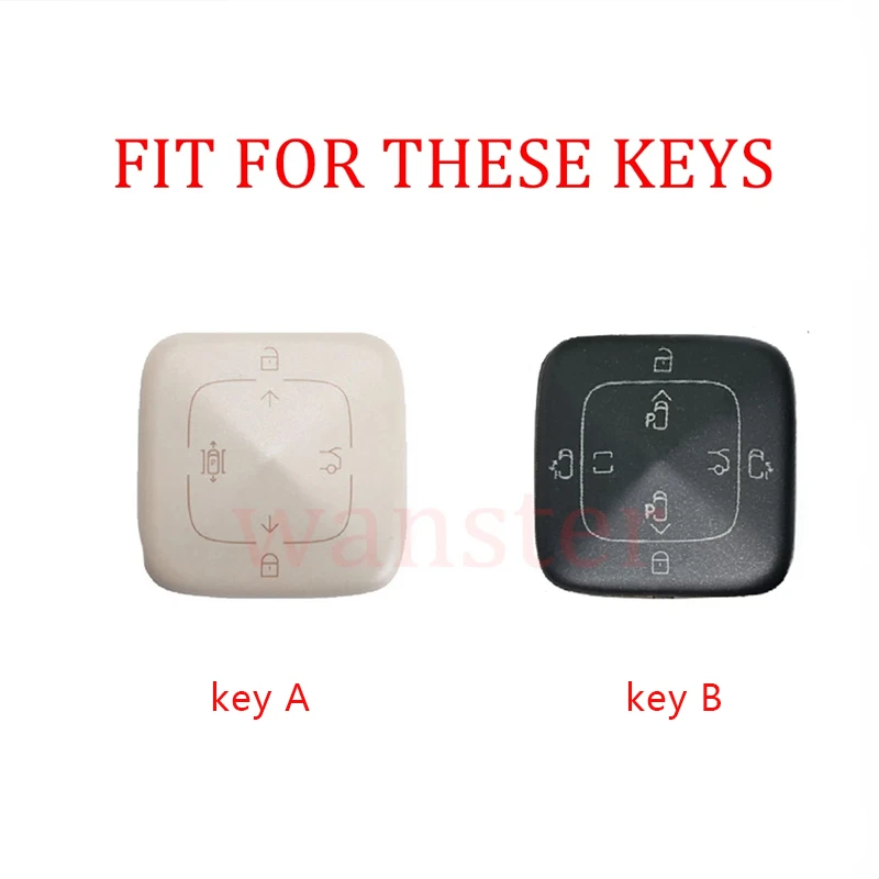 Leather Car Key Fob Case Cover Keychain for ZEEKR X 001 009 2022 2023 Accessories 4 8 Bottons Key Fob Holder