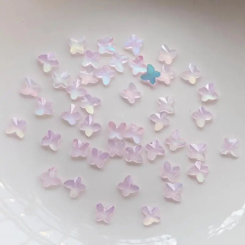 60pcs laser crystal 3D butterfly fai da te resina strass cristallo farfalla strass per unghie decorazione di nozze nail art decor