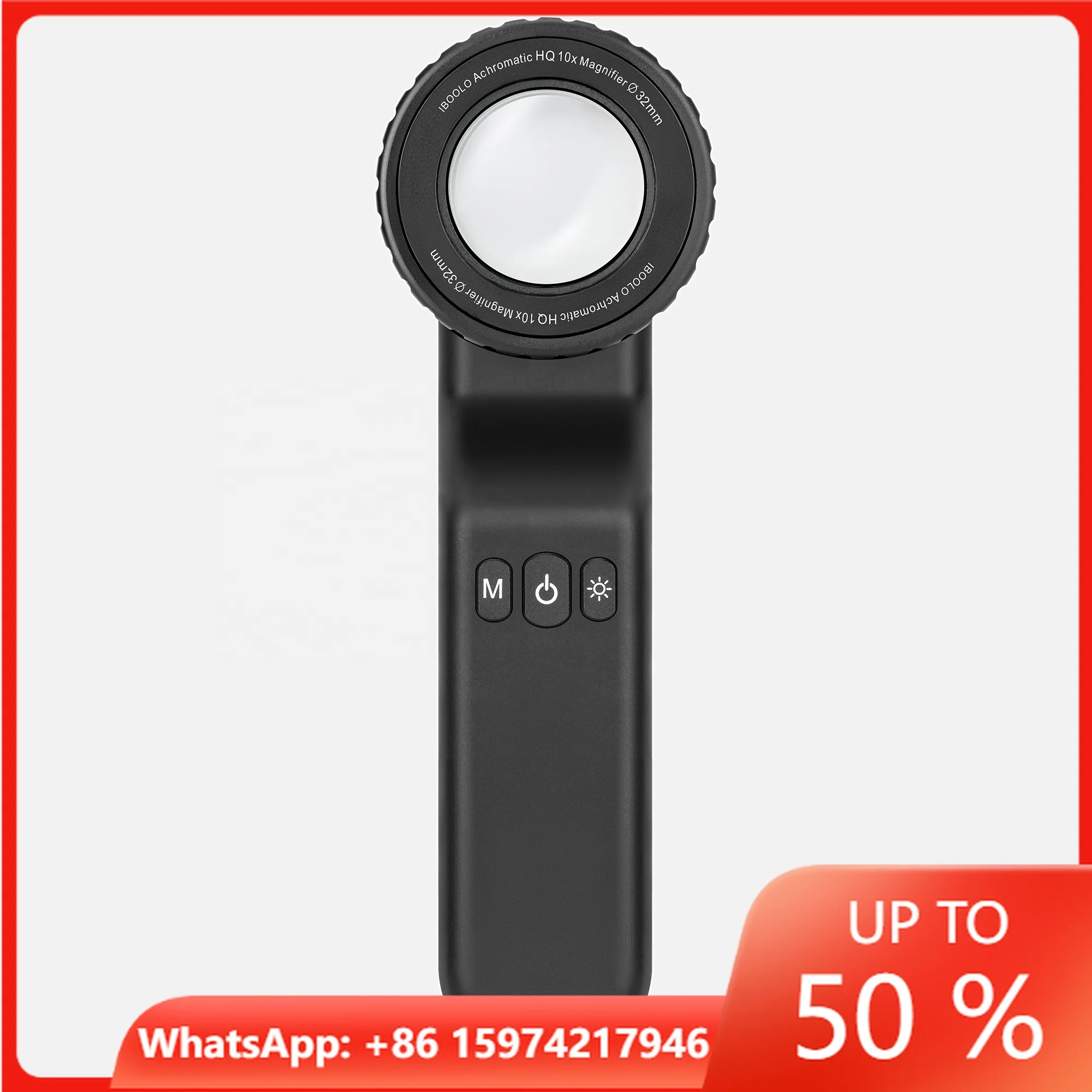 IBOOLO Free Custom Logo DE-4100 Home Use All Glass Class I Dermatoscope Medical Device 10X Magnification Cross Polarized LED