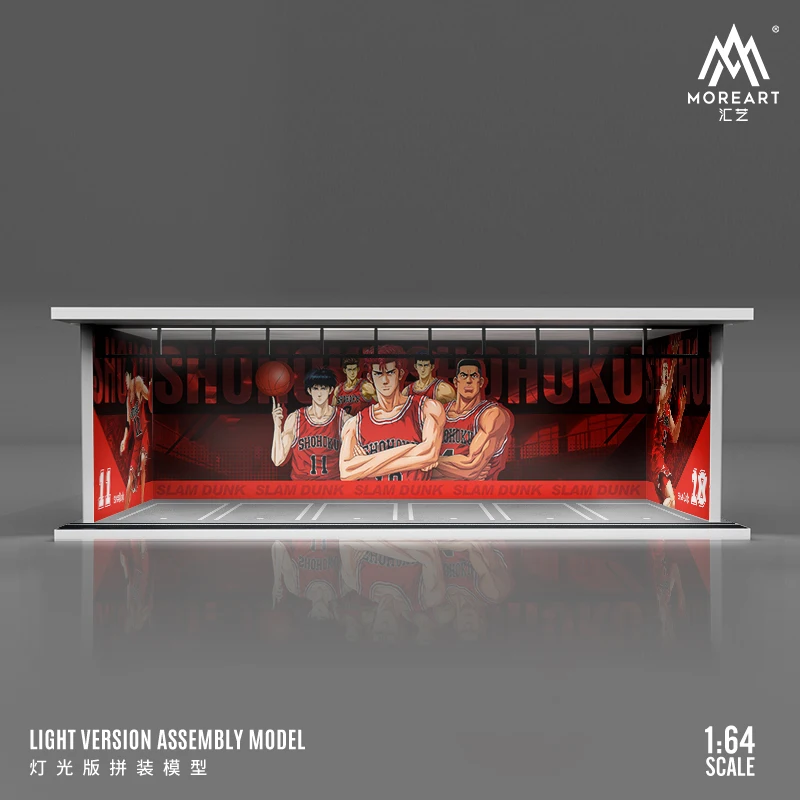 Moreart-modelo de escena de coche de Anime japonés 1:64, estacionamiento, modelo de coche, modelo de iluminación ensamblado, accesorios de tiro