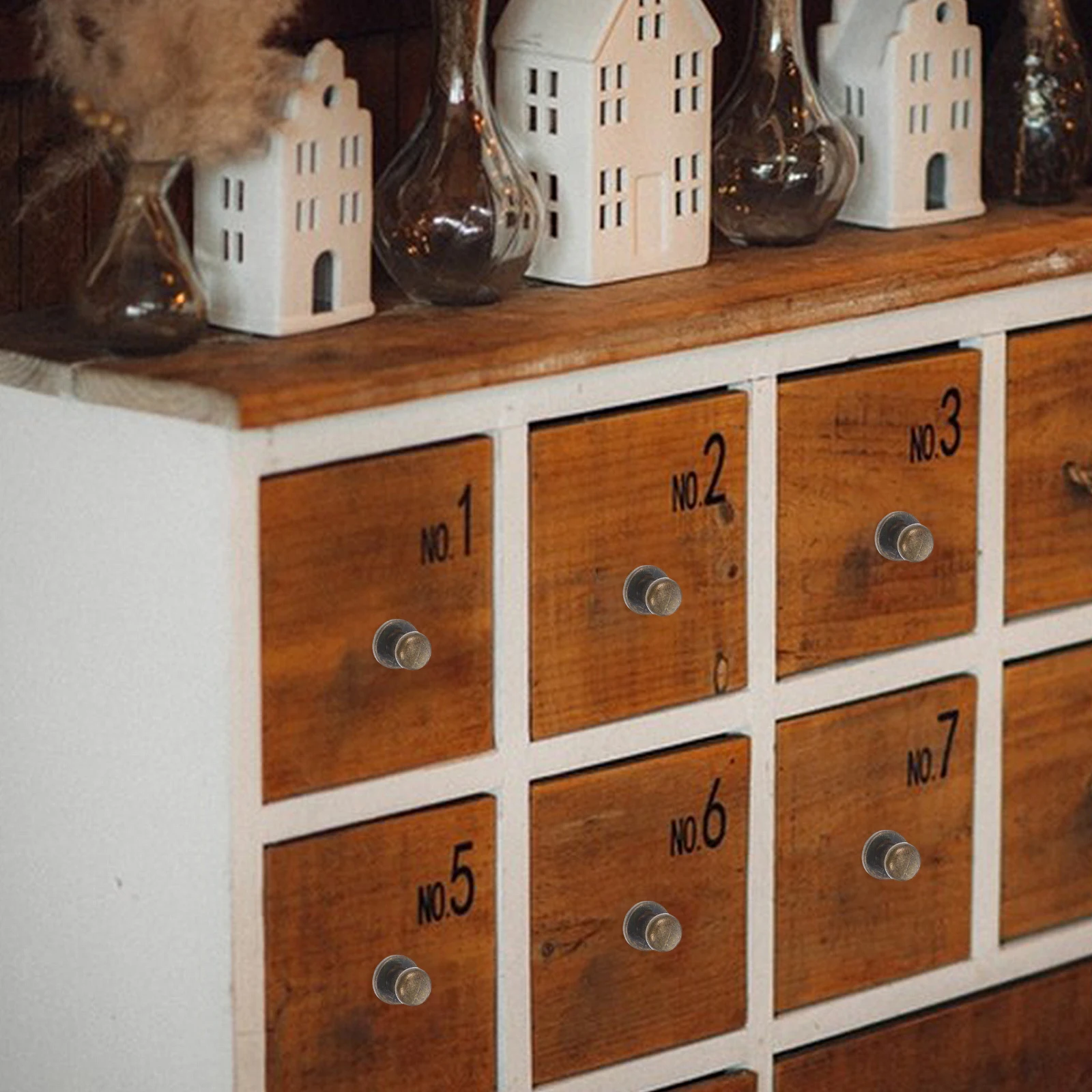 

20 set Mini Drawer Pulls Bronze Small Cabinet Handles Metal Knobs For Furniture Box Chest Vanity Hardware Accessories